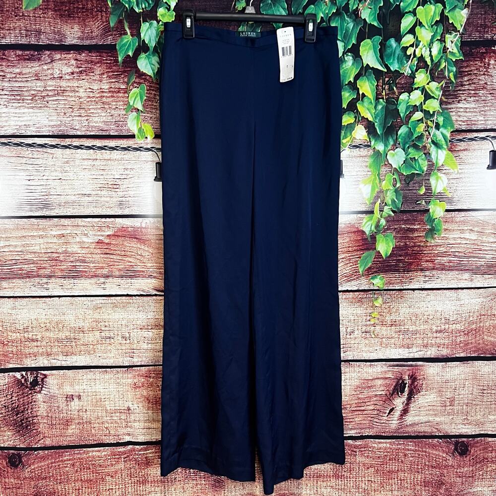 Ralph Lauren Deep Navy Straight-Leg Dress Pants